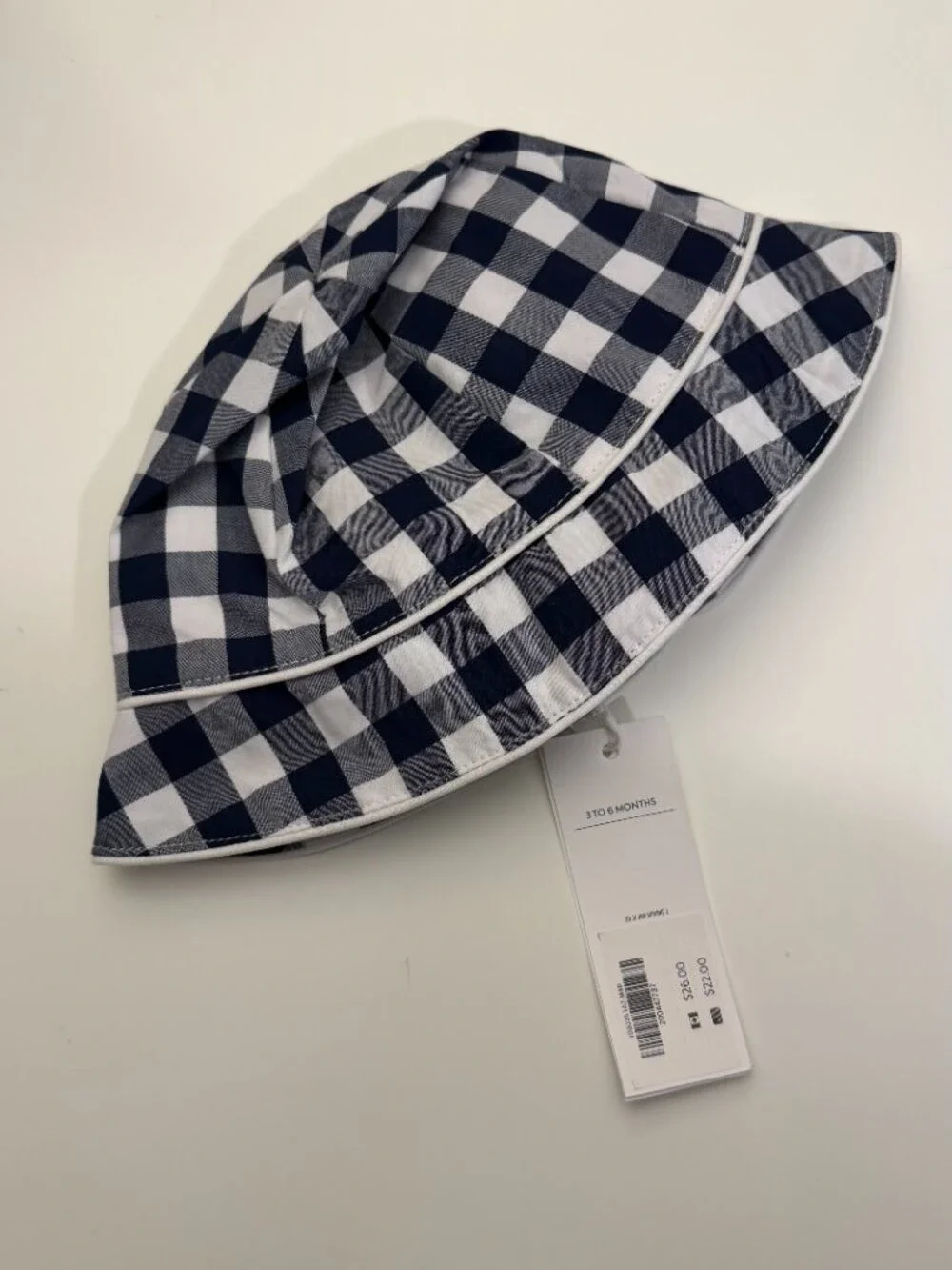 Janie and Jack Gingham Cotton Bucket Hat
